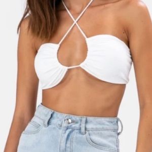 Adika White Tie Top